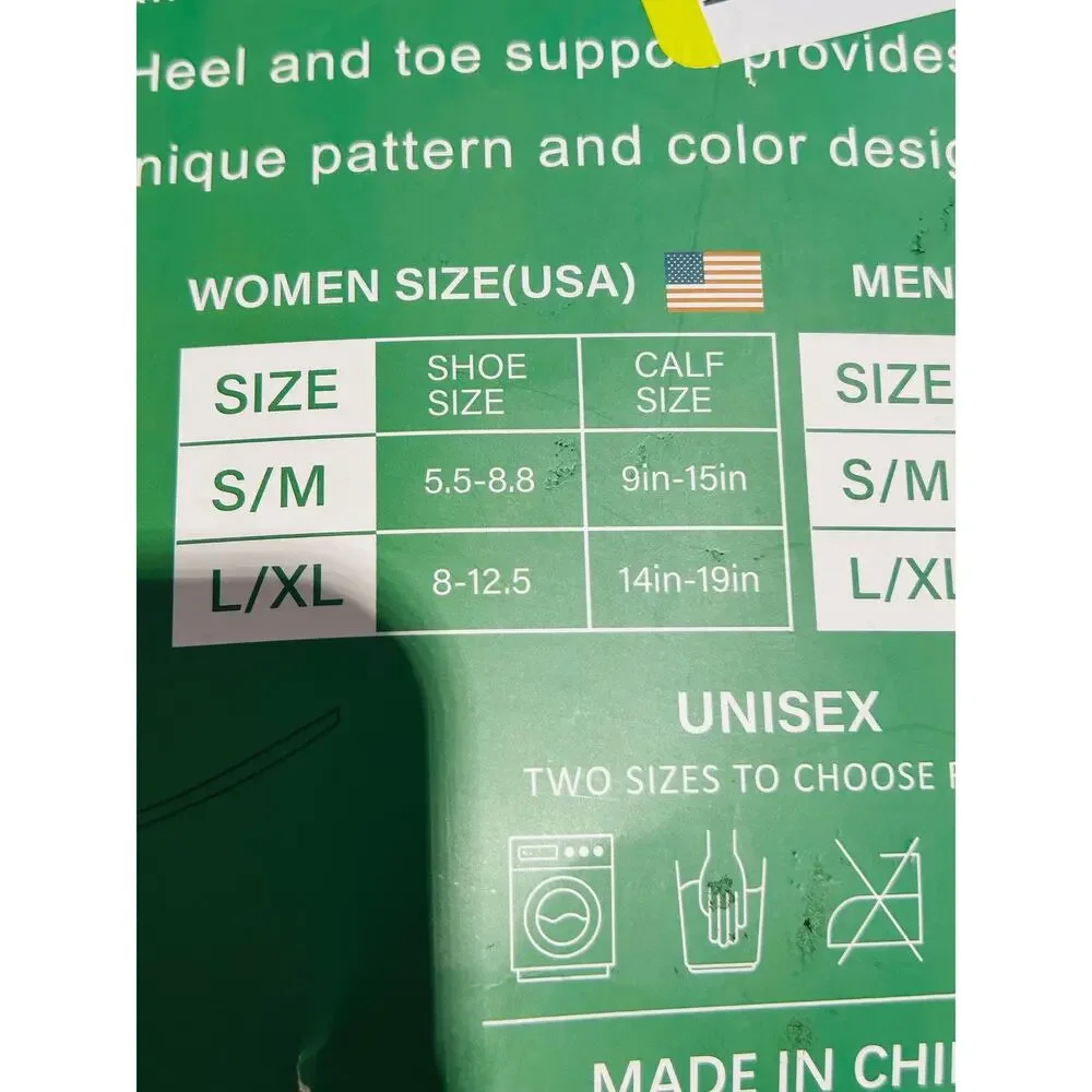 FENGLAODA - Unisex Compression Socks For Circulation Support 6 Pairs /Size -S/M